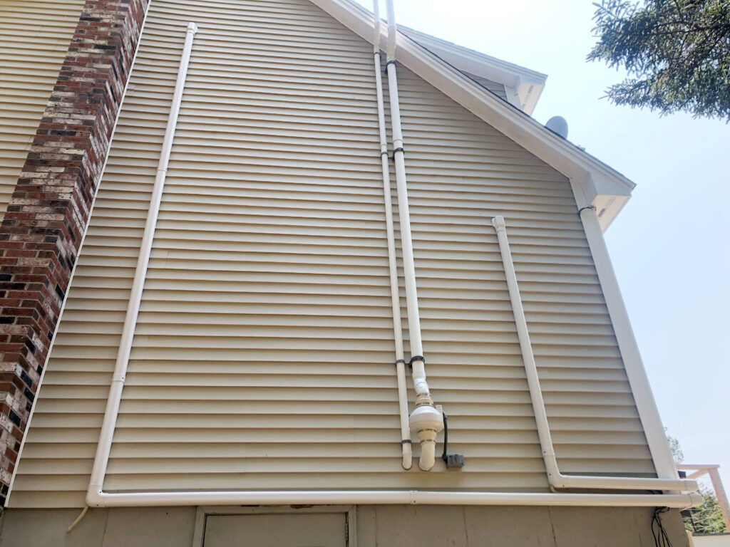 Residential heat pump line set installation in Camden Maine by MaxPro Heat Pumps